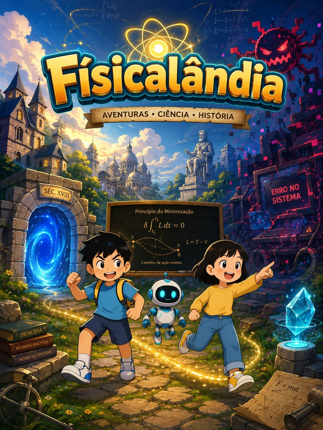 Tela principal do jogo Fisicalândia